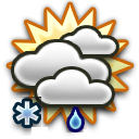 Mostly cloudy Moderate snow 