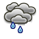 Mostly cloudy Chance Rain Showers